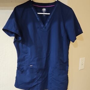 Healing Hands Navy Blue Women's Top